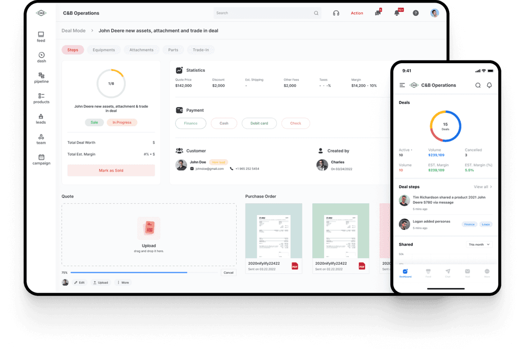 HeyArrow — Heavy-Equipment Commerce CRM
